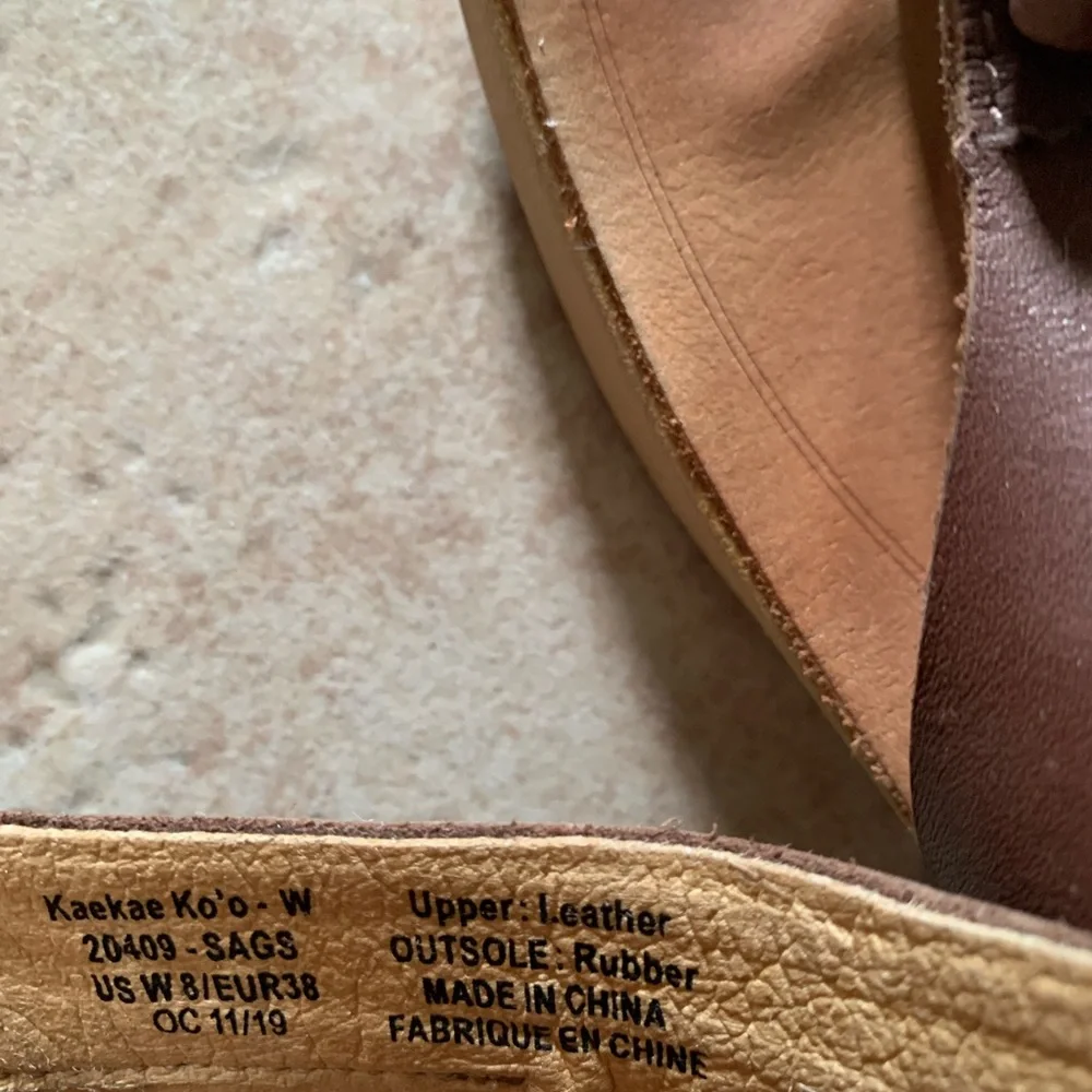 OluKai Women's Tan Leather Sandals - Picture 5 of 5